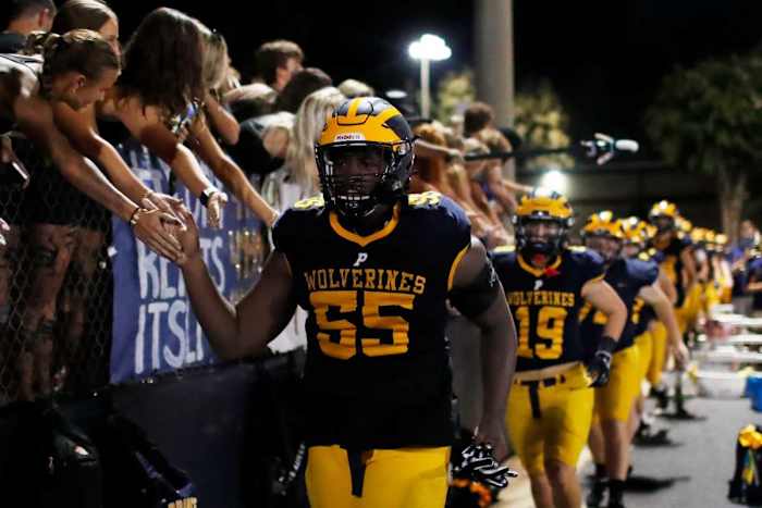 2025 4-star DL Christian Garrett during his junior season at Prince Avenue Christian. (Photo by Joshua L. Jones of USA Today Network)